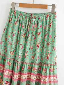 Floral Odyssey Wanderer Maxi Skirt