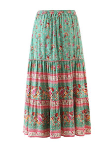 Floral Odyssey Wanderer Maxi Skirt