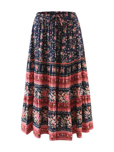 Floral Odyssey Wanderer Maxi Skirt