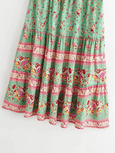 Floral Odyssey Wanderer Maxi Skirt