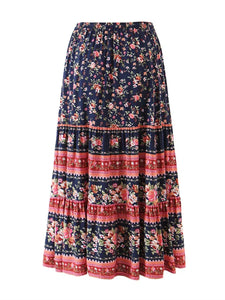 Floral Odyssey Wanderer Maxi Skirt