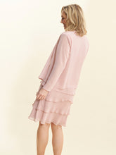 Camira Lace Shoulder Bead Tier Jacket Dress