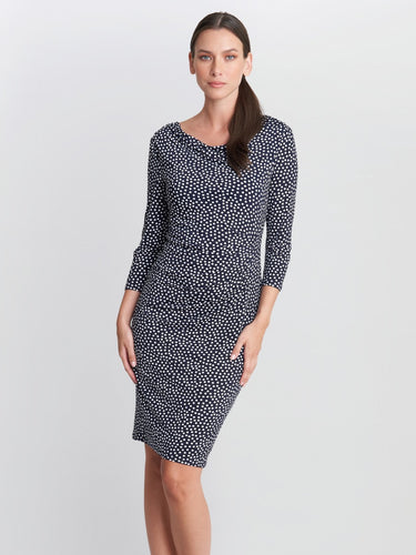 Bailey Printed Jersey Cowl Neck Dress