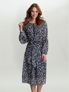 Alaska Unwaisted Long Sleeve Dress With Belt