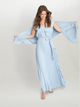 Caprice Maxi Dress With Frill Detail And Pleat Skirt