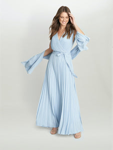 Chelsey Maxi Dress With Pleat Skirt