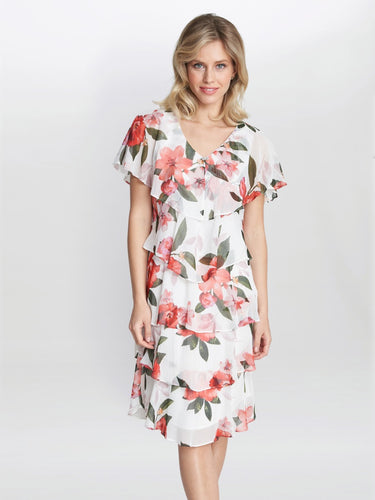 Andie Floral Print Tiered Dress