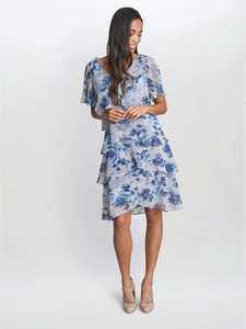 Bridget Printed Tiered Dress With Trim