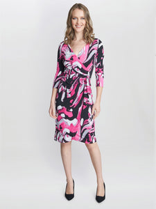 Anabelle Printed Jersey Ruffle Dress