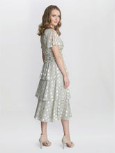 Cassie Polka Dot Midi Tier Dress