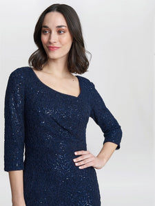 Cassandra Sequin Lace Dress