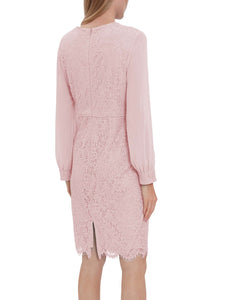 Auria Corded Lace With Chiffon Sleeve