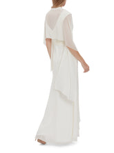 Betony Chiffon Dress With Lace Bodice and Shawl