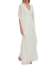 Betony Chiffon Dress With Lace Bodice and Shawl