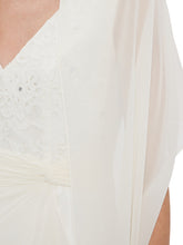 Betony Chiffon Dress With Lace Bodice and Shawl