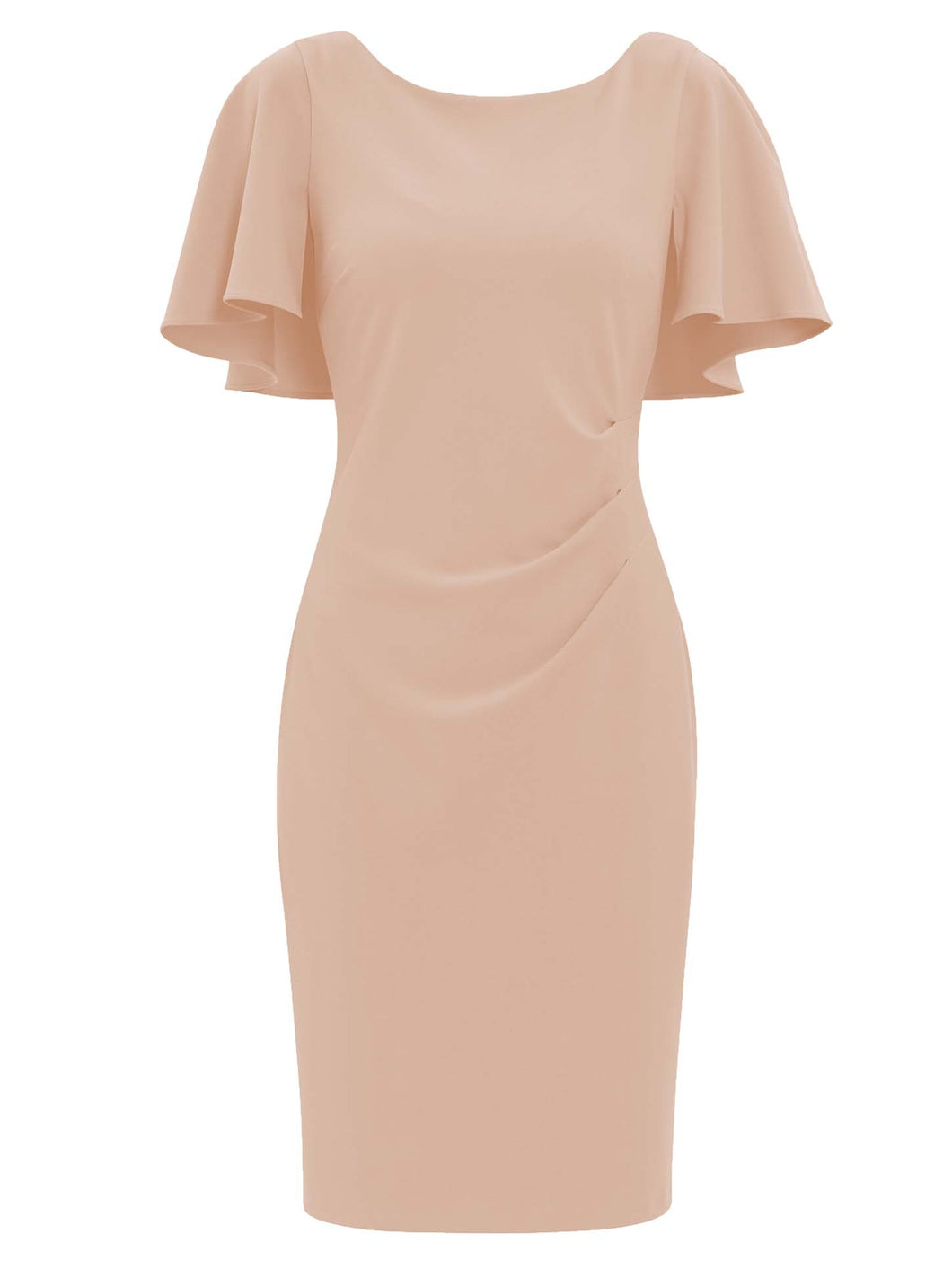 Chana Stretch Crepe Dress With Tucks