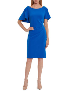 Chana Stretch Crepe Dress With Tucks