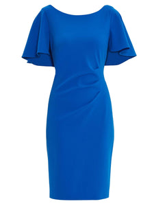 Chana Stretch Crepe Dress With Tucks