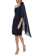 Ashley Crepe And Chiffon Cape Dress