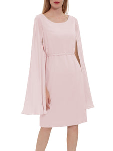 Bevin Crepe And Chiffon  Crepe Dress