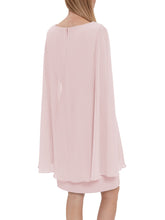 Bevin Crepe And Chiffon  Crepe Dress