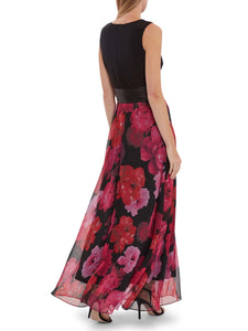 Arella Jersey And Floral Maxi Dress