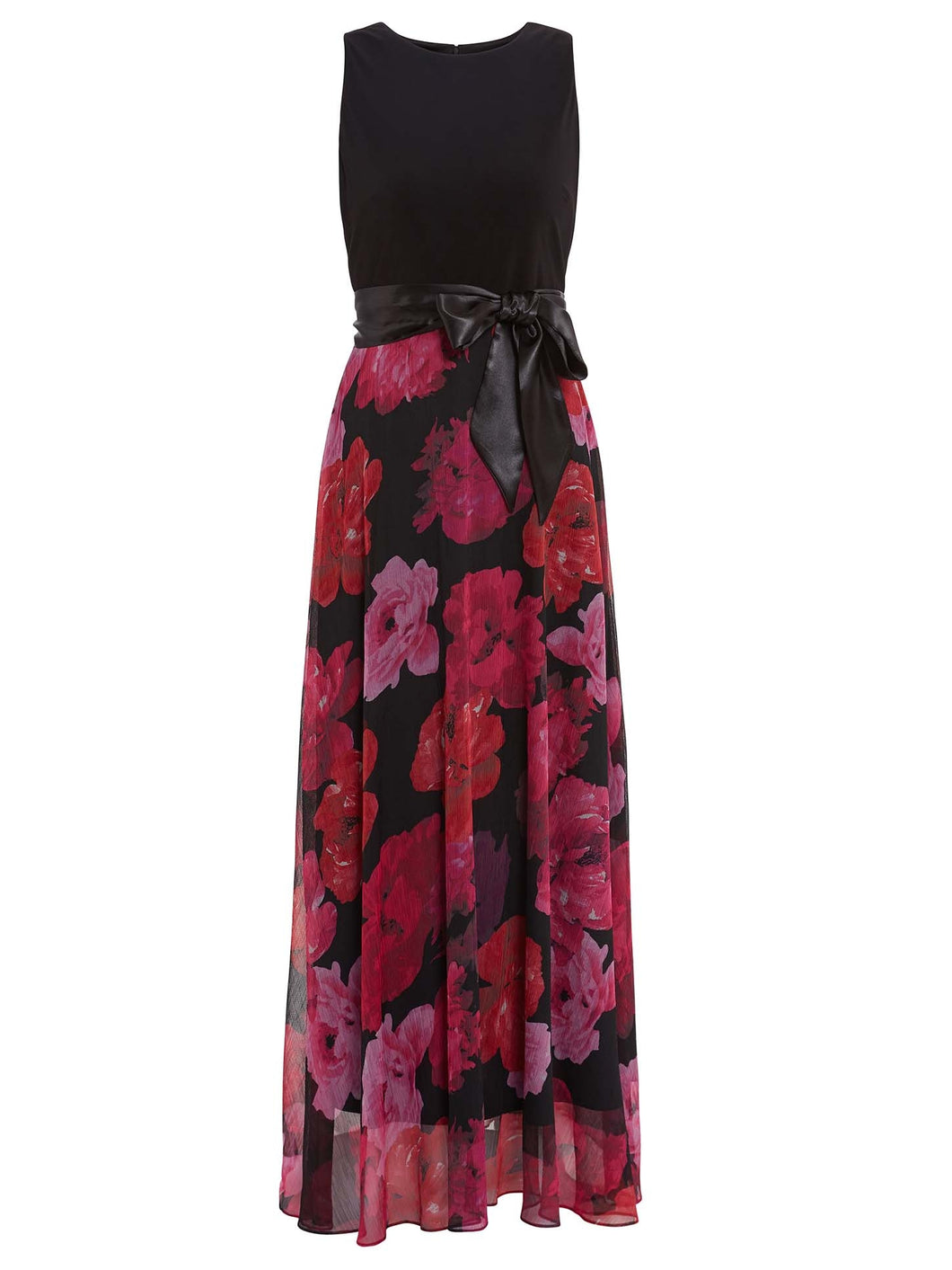 Arella Jersey And Floral Maxi Dress