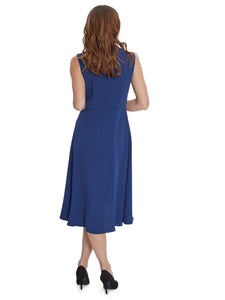 Avalina Moss Crepe Wrap Dress