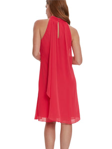 Bellona High Neck Chiffon Dress