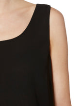 Black Double Layer Chiffon Cami