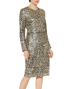 Abstract Animal Matt Sequin Dress