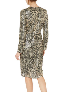 Abstract Animal Matt Sequin Dress