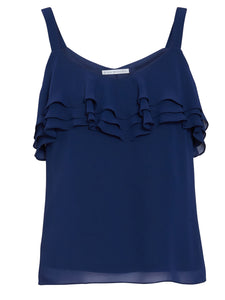 Carmella Top With Frill Neckline