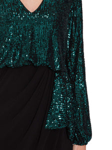 Anara Sequin And Jersey Dress