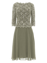 Albany Lace Dress with Chiffon Skirt