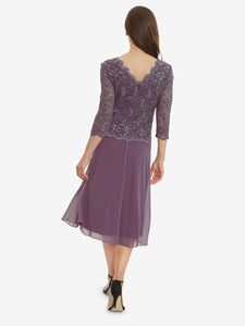 Albany Lace Dress with Chiffon Skirt