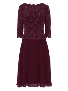 Albany Lace Dress with Chiffon Skirt