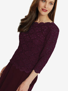 Albany Lace Dress with Chiffon Skirt