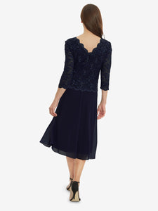 Albany Lace Dress with Chiffon Skirt