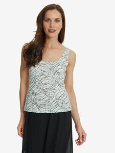 Carlee Textured Mandarin Neck Twinset