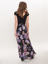 Auburn Chiffon And Jersey Maxi Dress