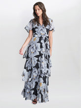 Caylee Printed Maxi With Tulip Tiered Skirt And Tie Belt