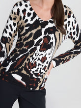 Alexis Animal Print Diamante Knit Jumper