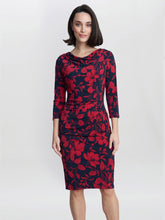 Abbie Printed Jersey Cowl Neck Dress