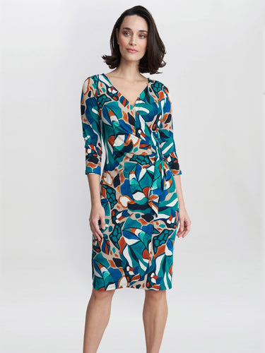 Beatrix Printed Jersey Ruffle Dress