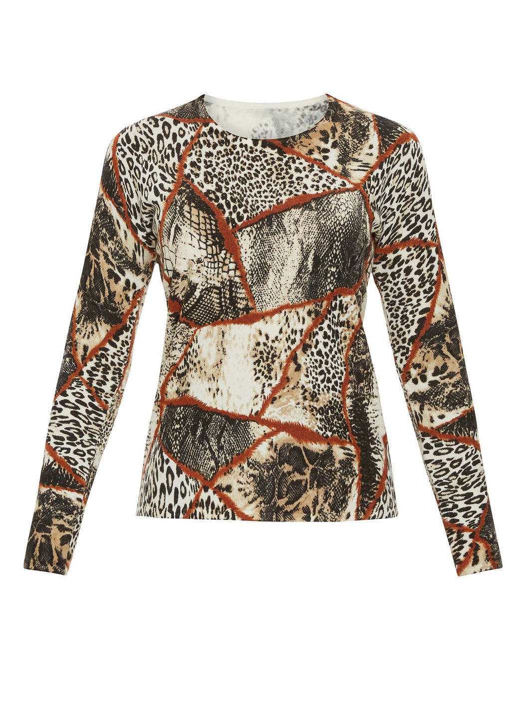 Anoushka Animal Diamante Knit Jumper