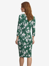 Aleta Printed Jersey Cowl Neck Dress